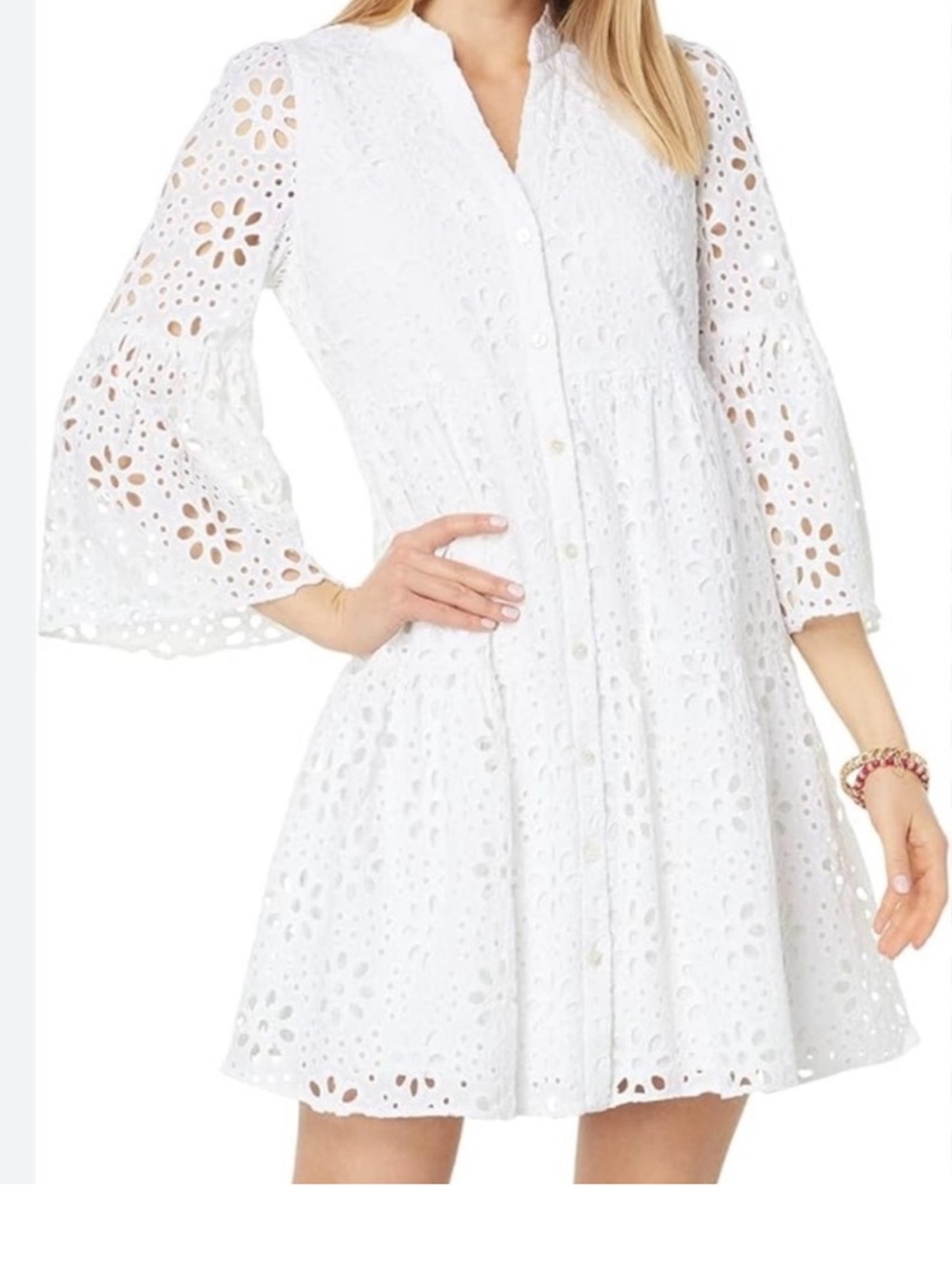 NWT Lilly Pulitzer Lilly Pulitzer Midi Dress Elegant White
Eyelet Dress Size XL